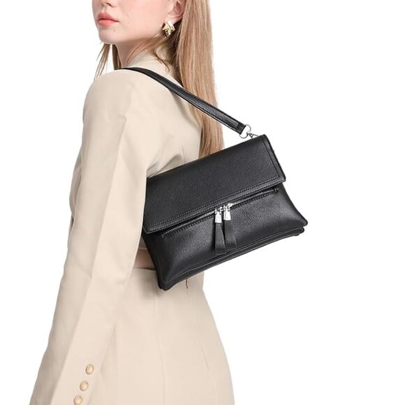 Women’s Small Crossbody Purse Faux Leather Compact Zipper Bag - Picture 6 of 6